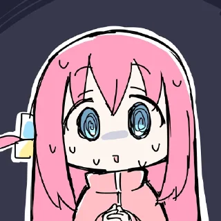 😰-Bocchi the Rock! (@TodorokiShouto), Telegram Sticker