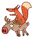 🏃‍♂️-Red Squirrel, Telegram Sticker