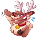 😅-Reindeer Party, Telegram Sticker