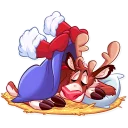 😴-Reindeer Party, Telegram Sticker