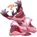 🤨-Reindeer Party, Telegram Sticker