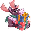 🎁-Reindeer Party, Telegram Sticker