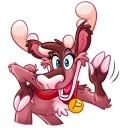👋-Reindeer Party, Telegram Sticker