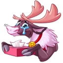 😢-Reindeer Party, Telegram Sticker