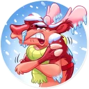 🥶-Reindeer Party, Telegram Sticker