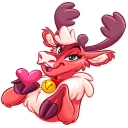 😘-Reindeer Party, Telegram Sticker