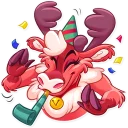 🥳-Reindeer Party, Telegram Sticker