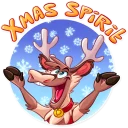 🎉-Reindeer Party, Telegram Sticker