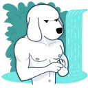 💪-Resistance Dog, Telegram Sticker