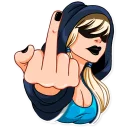 🖕-Resistance Girl, Telegram Sticker