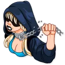 ⛓-Resistance Girl, Telegram Sticker