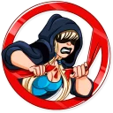 🚫-Resistance Girl, Telegram Sticker