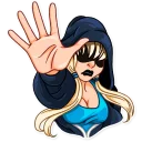 🖐-Resistance Girl, Telegram Sticker