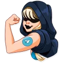 💪-Resistance Girl, Telegram Sticker