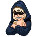 🤐-Resistance Girl, Telegram Sticker