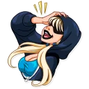 😂-Resistance Girl, Telegram Sticker