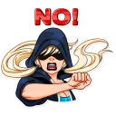 🙅-Resistance Girl, Telegram Sticker