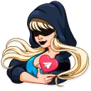 💖-Resistance Girl, Telegram Sticker