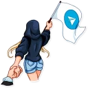 👫-Resistance Girl, Telegram Sticker