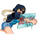 🤜-Resistance Girl, Telegram Sticker