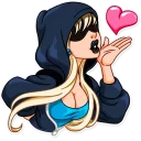 😘-Resistance Girl, Telegram Sticker