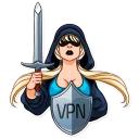 🗡-Resistance Girl, Telegram Sticker