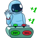 💚-SpaceMan ( @WildMoneyPro & WildMoney.pro ), Telegram Sticker