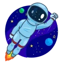 🌕-SpaceMan ( @WildMoneyPro & WildMoney.pro ), Telegram Sticker