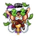 🤑-Ricky Panda, Telegram Sticker