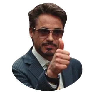 👍-Robert Downey Jr., Telegram Sticker