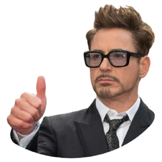 👍-Robert Downey Jr., Telegram Sticker