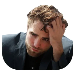 😔-Robert Pattinson, Telegram Sticker