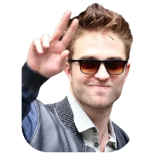 ✌️-Robert Pattinson, Telegram Sticker