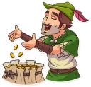 🤑-Robin Hood, Telegram Sticker