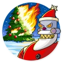 😈-Robo Santa, Telegram Sticker