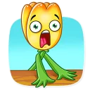 😨-Romantic Flowers, Telegram Sticker