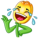 😂-Romantic Flowers, Telegram Sticker
