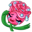 😢-Romantic Flowers, Telegram Sticker