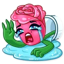 😩-Romantic Flowers, Telegram Sticker