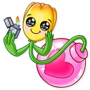 ❤-Romantic Flowers, Telegram Sticker