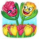 👋-Romantic Flowers, Telegram Sticker
