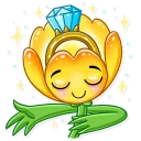 😌-Romantic Flowers, Telegram Sticker