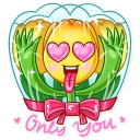 😍-Romantic Flowers, Telegram Sticker
