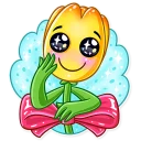 😊-Romantic Flowers, Telegram Sticker