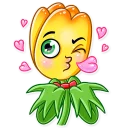 😚-Romantic Flowers, Telegram Sticker