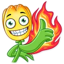 👍-Romantic Flowers, Telegram Sticker
