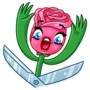 😱-Romantic Flowers, Telegram Sticker