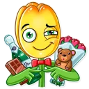 😏-Romantic Flowers, Telegram Sticker