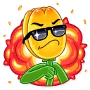 😎-Romantic Flowers, Telegram Sticker