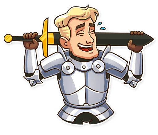 Romantic Knight, telegram sticker